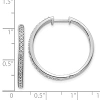 Thumbnail for 14k Diamond Hinged Hoop Earrings