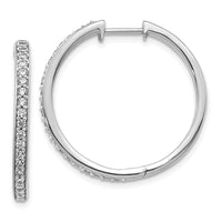 Thumbnail for 14k Diamond Hinged Hoop Earrings