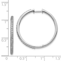 Thumbnail for 14k Diamond Hinged Hoop Earrings