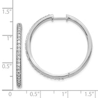 Thumbnail for 14k Diamond Hinged Hoop Earrings