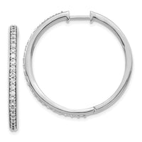 Thumbnail for 14k Diamond Hinged Hoop Earrings