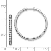 Thumbnail for 14k Diamond Hinged Hoop Earrings