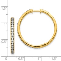 Thumbnail for 14k Diamond Hinged Hoop Earrings