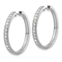 Thumbnail for 14k Diamond Hinged Hoop Earrings