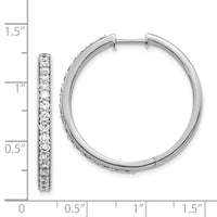 Thumbnail for 14k Diamond Hinged Hoop Earrings
