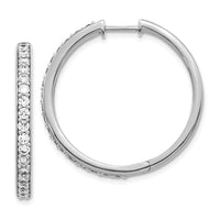 Thumbnail for 14k Diamond Hinged Hoop Earrings