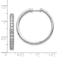 Thumbnail for 14k Diamond Hinged Hoop Earrings
