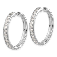 Thumbnail for 14k Diamond Hinged Hoop Earrings
