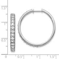 Thumbnail for 14k Diamond Hinged Hoop Earrings