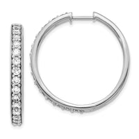 Thumbnail for 14k Diamond Hinged Hoop Earrings