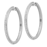 Thumbnail for 14k Diamond Hinged Hoop Earrings