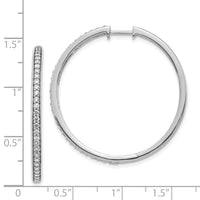 Thumbnail for 14k Diamond Hinged Hoop Earrings