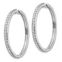 Thumbnail for 14k Diamond Hinged Hoop Earrings