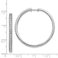 Thumbnail for 14k Diamond Hinged Hoop Earrings