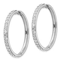 Thumbnail for 14k Diamond Hinged Hoop Earrings