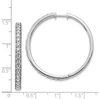 Thumbnail for 14k Diamond Hinged Hoop Earrings
