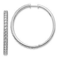 Thumbnail for 14k Diamond Hinged Hoop Earrings