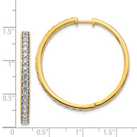 Thumbnail for 14k Diamond Hinged Hoop Earrings