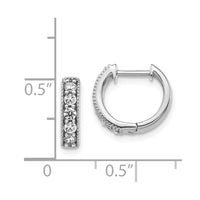 Thumbnail for 14k Diamond Milgrain Hinged Hoop Earrings