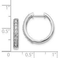 Thumbnail for 14k Diamond Milgrain Hinged Hoop Earrings