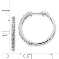 Thumbnail for 14k Diamond Milgrain Hinged Hoop Earrings