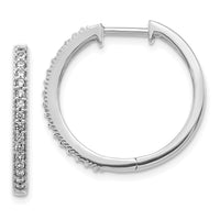 Thumbnail for 14k Diamond Milgrain Hinged Hoop Earrings