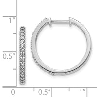 Thumbnail for 14k Diamond Milgrain Hinged Hoop Earrings