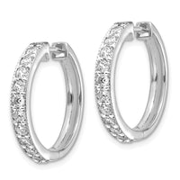 Thumbnail for 14k Diamond Milgrain Hinged Hoop Earrings