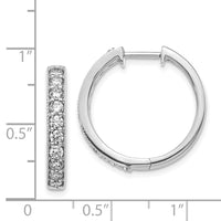 Thumbnail for 14k Diamond Milgrain Hinged Hoop Earrings
