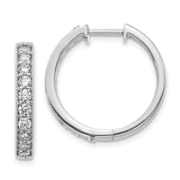 Thumbnail for 14k Diamond Milgrain Hinged Hoop Earrings
