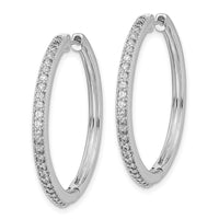 Thumbnail for 14k Diamond Milgrain Hinged Hoop Earrings
