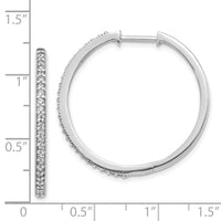 Thumbnail for 14k Diamond Milgrain Hinged Hoop Earrings