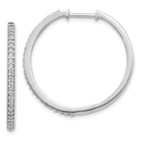 Thumbnail for 14k Diamond Milgrain Hinged Hoop Earrings