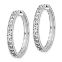 Thumbnail for 14k Diamond Milgrain Hinged Hoop Earrings