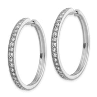 Thumbnail for 14k Diamond Milgrain Hinged Hoop Earrings