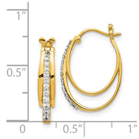 Thumbnail for 14k Diamond Hoop Earrings