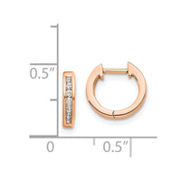 Thumbnail for 14k Diamond Hinged Hoop Earrings