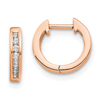 Thumbnail for 14k Diamond Hinged Hoop Earrings