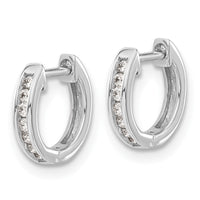 Thumbnail for 14k Diamond Hinged Hoop Earrings