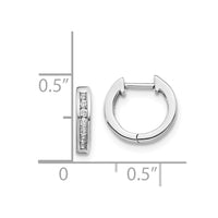 Thumbnail for 14k Diamond Hinged Hoop Earrings