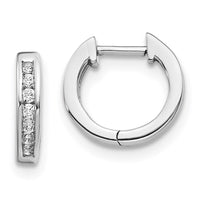 Thumbnail for 14k Diamond Hinged Hoop Earrings