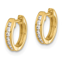 Thumbnail for 14k Diamond Hinged Hoop Earrings
