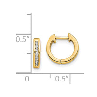 Thumbnail for 14k Diamond Hinged Hoop Earrings