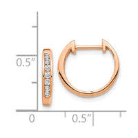 Thumbnail for 14k Diamond Hinged Hoop Earrings