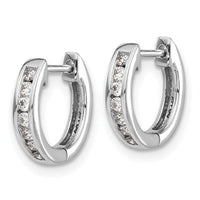 Thumbnail for 14k Diamond Hinged Hoop Earrings