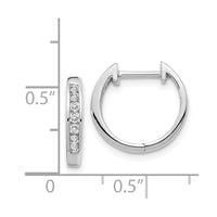 Thumbnail for 14k Diamond Hinged Hoop Earrings