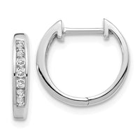 Thumbnail for 14k Diamond Hinged Hoop Earrings