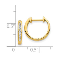Thumbnail for 14k Diamond Hinged Hoop Earrings