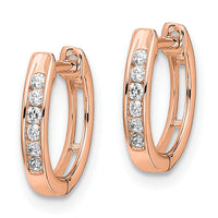 Thumbnail for 14k Diamond Hinged Hoop Earrings