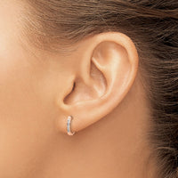 Thumbnail for 14k Diamond Hinged Hoop Earrings